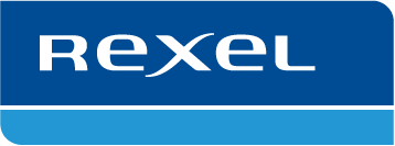 Rexel logo, yhteistyössä Solid Sähkö Oy.